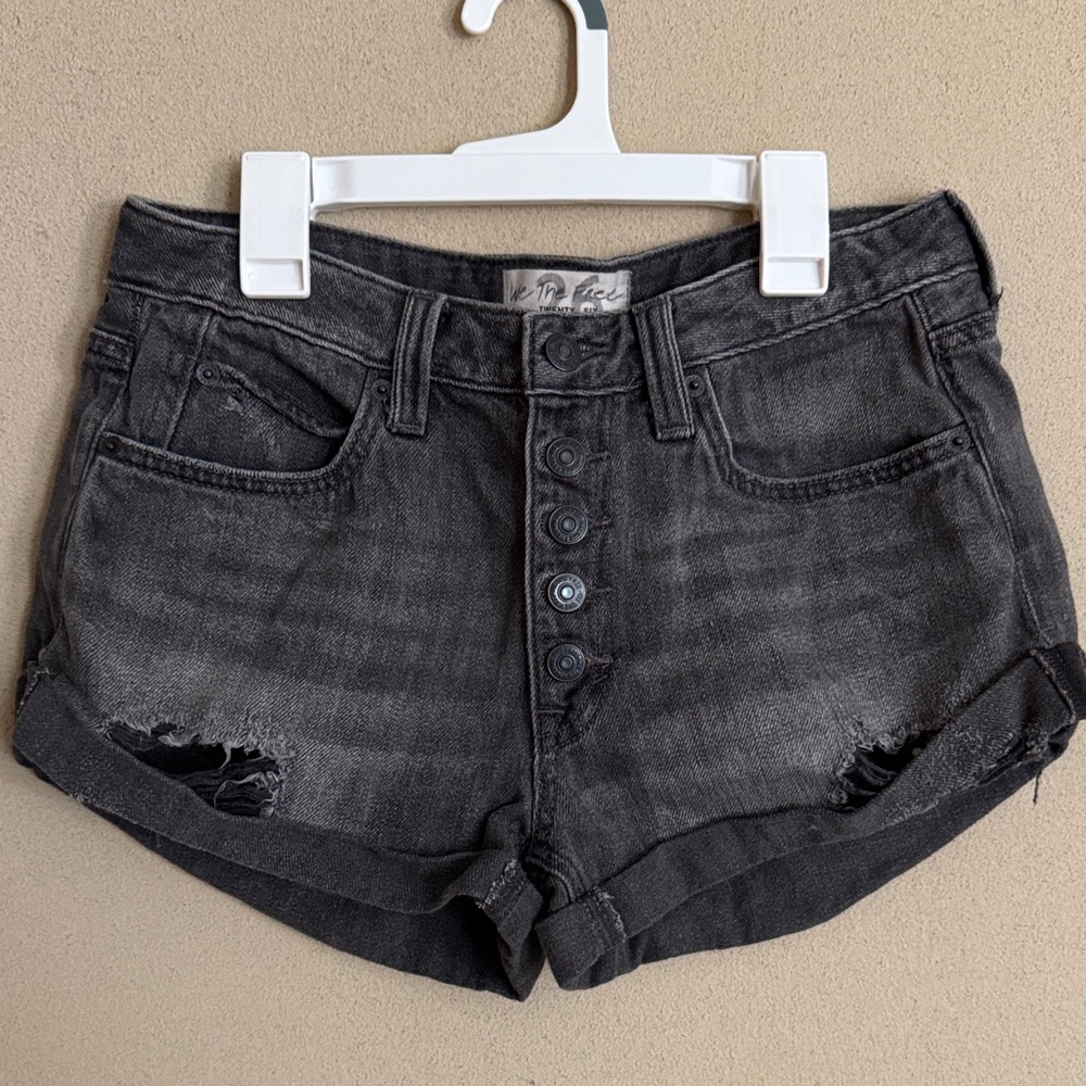 We The Free Charcoal Jean Shorts